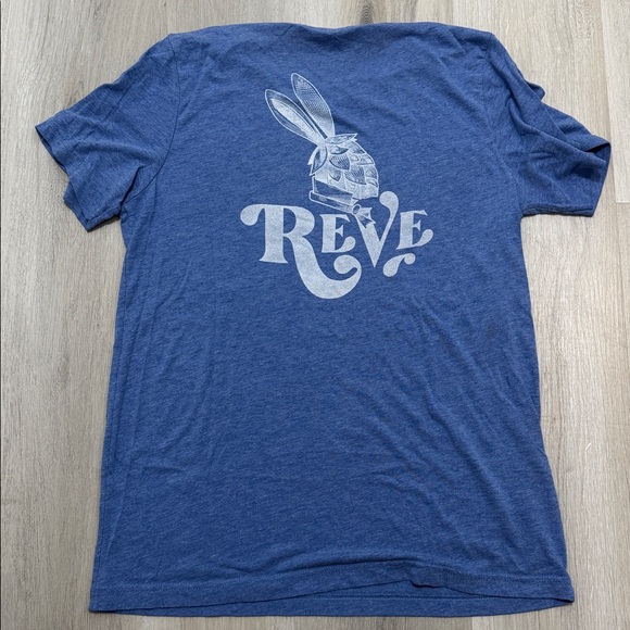 Blue Graphic T-Shirt with Rabbit Design - Picture 3 of 3